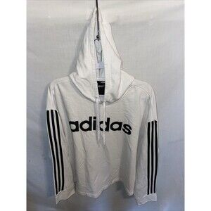 Adidas Women’s Athletic Hoodie Size 4X White Athleisure Tennis Cross Training